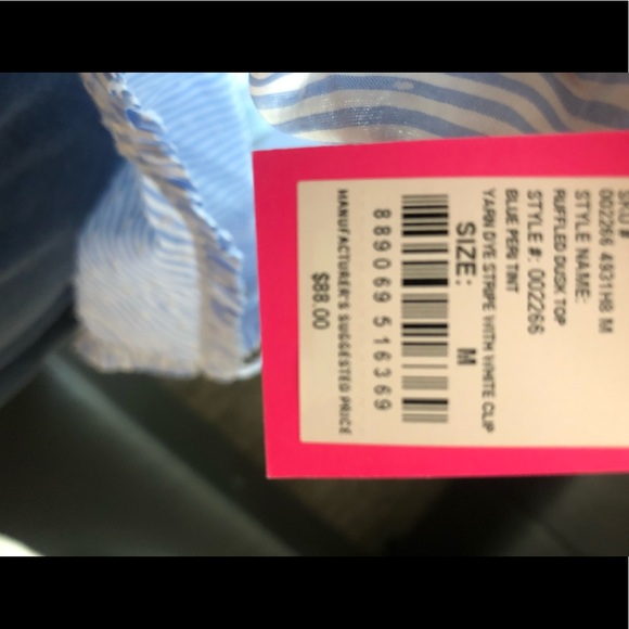 NWT Lilly Pulitzer Ruffled Dusk Top - Picture 5 of 5